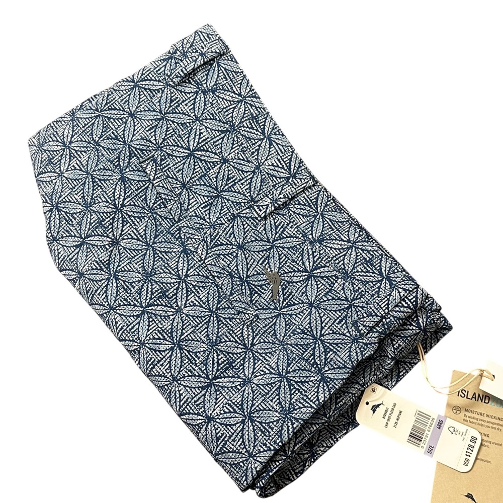 Tommy Bahama IslandZone Chino Shorts Mens 48 Reg Chip‎ Shot Fleur Geo Nepune NWT